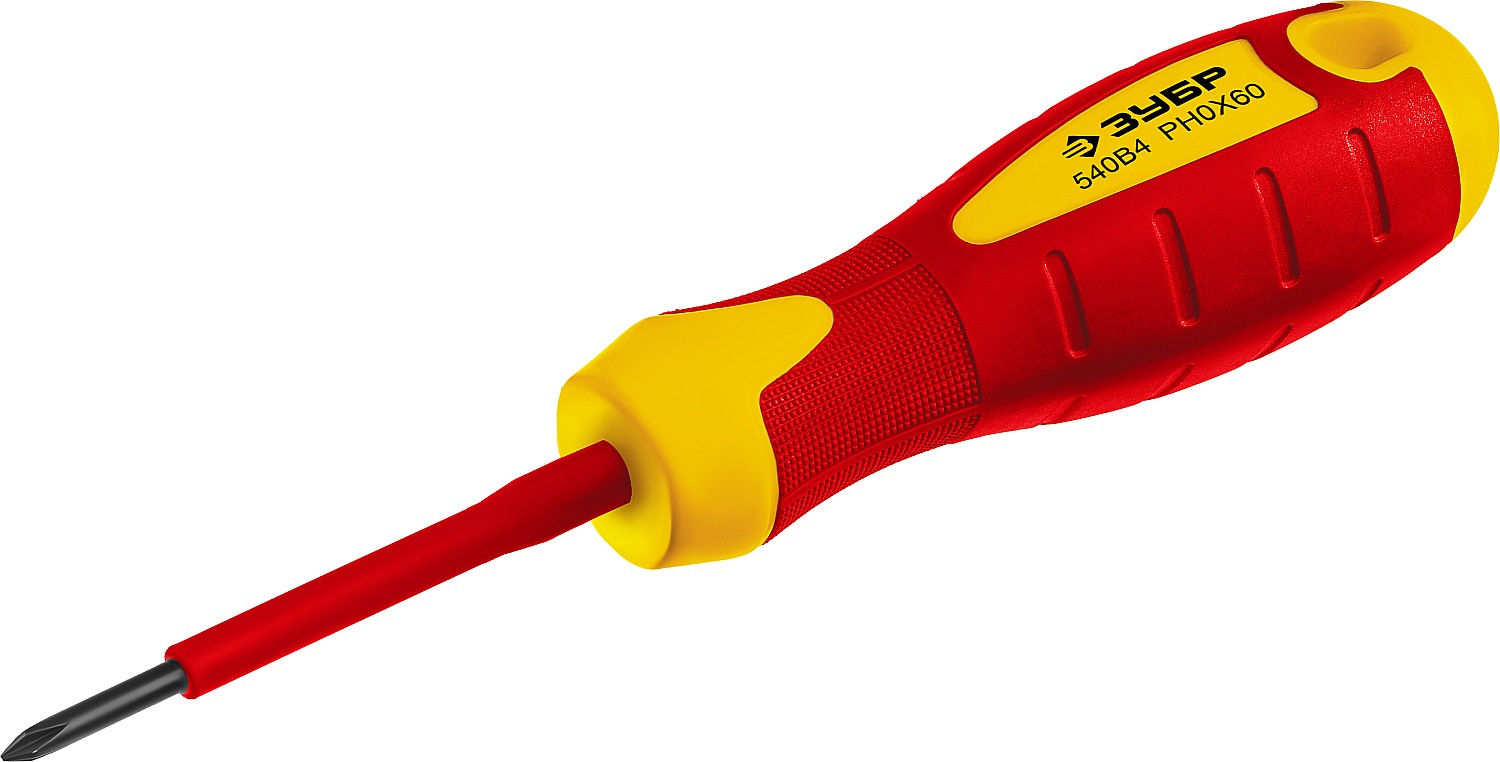Диэлектрическая отвёртка Профессионал Электрик PH0х60 мм
