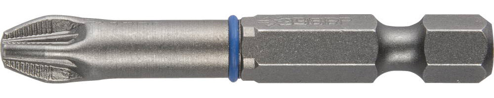 Биты ''ЭКСПЕРТ'' торсионные кованые, обточенные, хромомолибденовая сталь, тип хвостовика E 1/4'', PH3, 50мм, 2шт