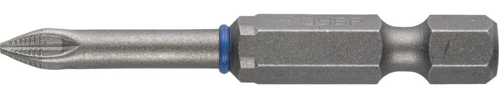Биты ''ЭКСПЕРТ'' торсионные кованые, обточенные, хромомолибденовая сталь, тип хвостовика E 1/4'', PZ1, 50мм, 2шт