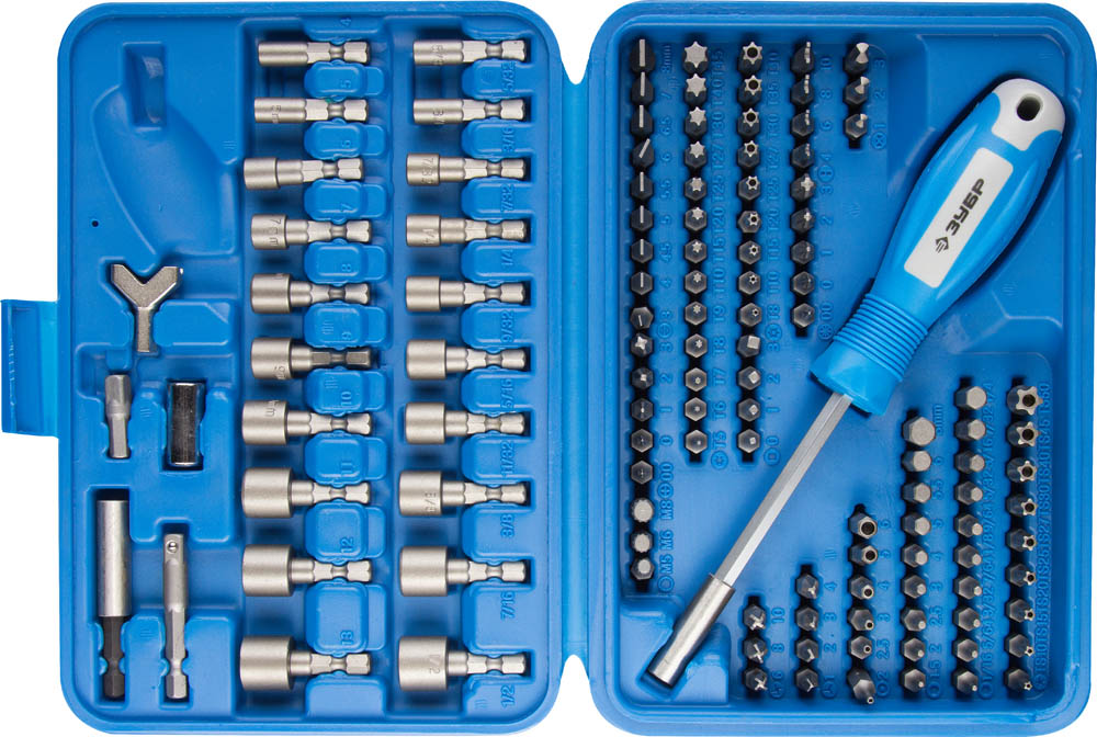 Набор Биты ''ЭКСПЕРТ'' УНИВЕРСАЛ, Cr-Mo, 120 предметов, в боксе