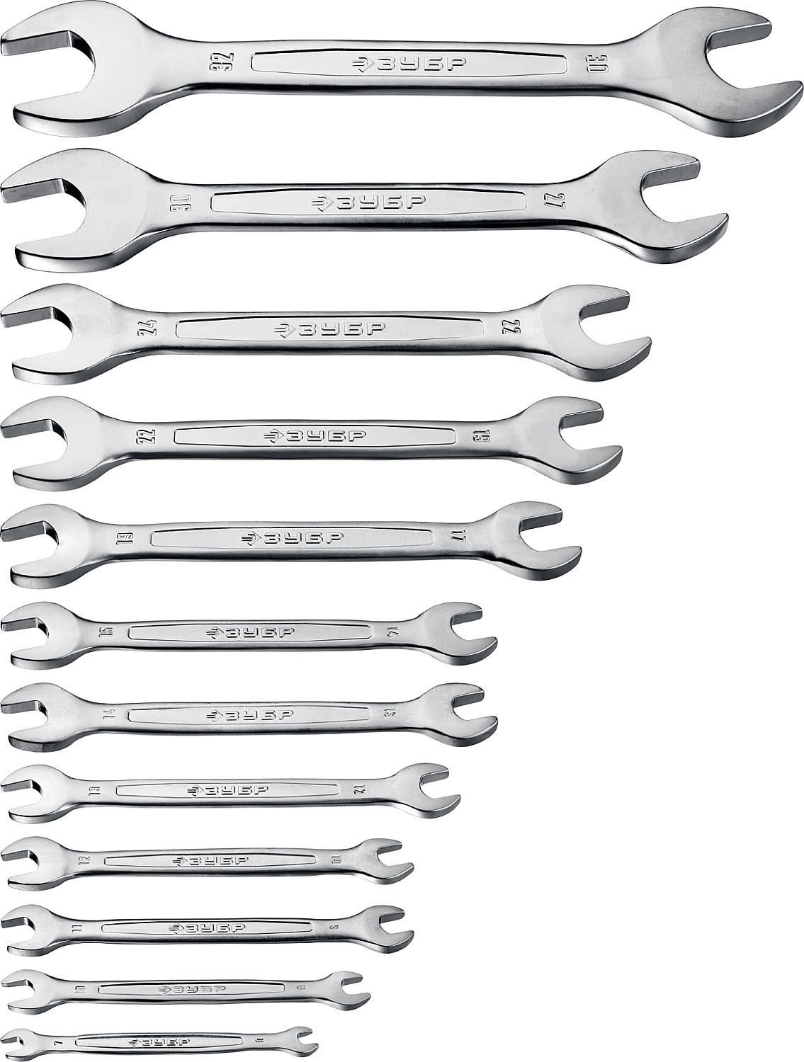 Набор рожковых гаечных ключей 12 шт, 6 - 32 мм,