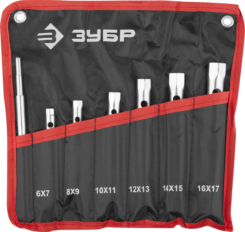 Набор ''Мастер'': Ключи торцовые, трубчатые двухсторонние, 6-17мм, с воротком, 7шт