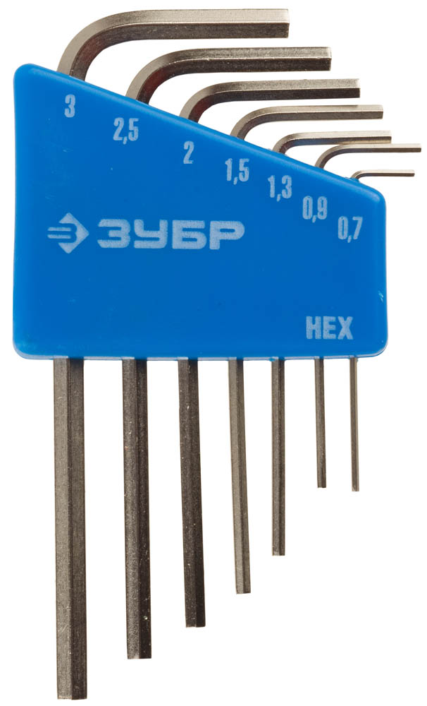 Набор ключей имбусовых ''ЭКСПЕРТ'' МИНИ для точных работ, Cr-V, HEX 0,7, 0,9, 1,3, 1,5, 2, 2,5, 3 мм, 7 шт