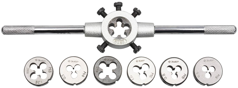 Набор плашек на карточке, сталь 9ХС 8 предметов