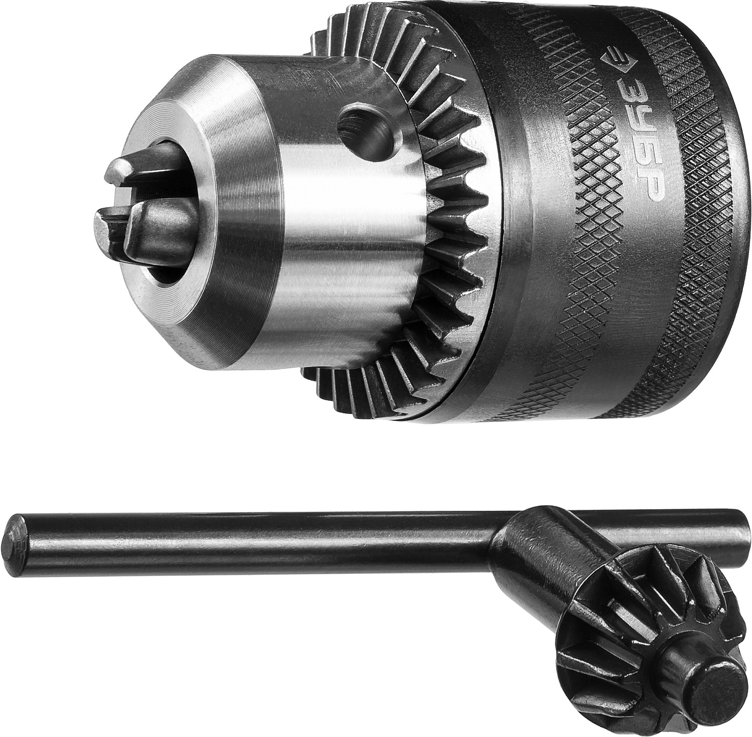 Патрон ударный ключевой для дрели, Профессионал 2908-13-1/2, 13мм, посадочная резьба 1/2'', D=1,5-13мм, с ключом в комплекте