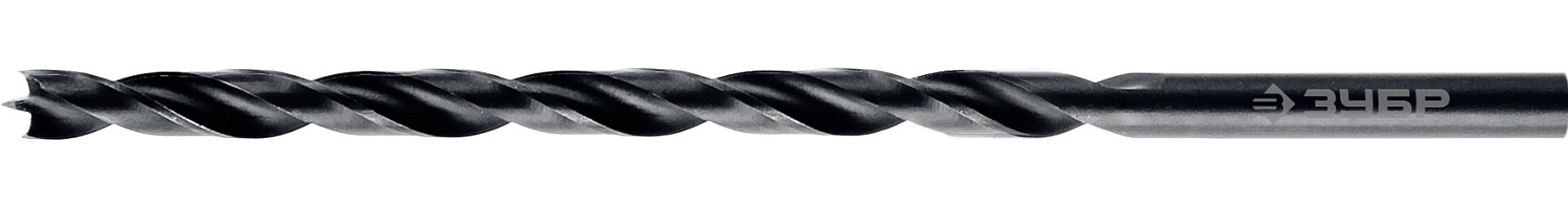 Сверло спиральное по дереву, d 12x200/150мм, М-образная заточка