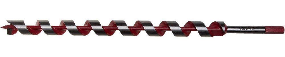 Сверло левиса по дереву 25x450/360мм, шестигранный хвостовик