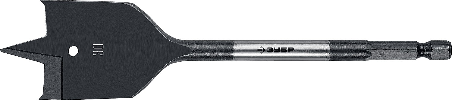 Сверло перовое по дереву 30x152мм, с боковыми подрезателями
