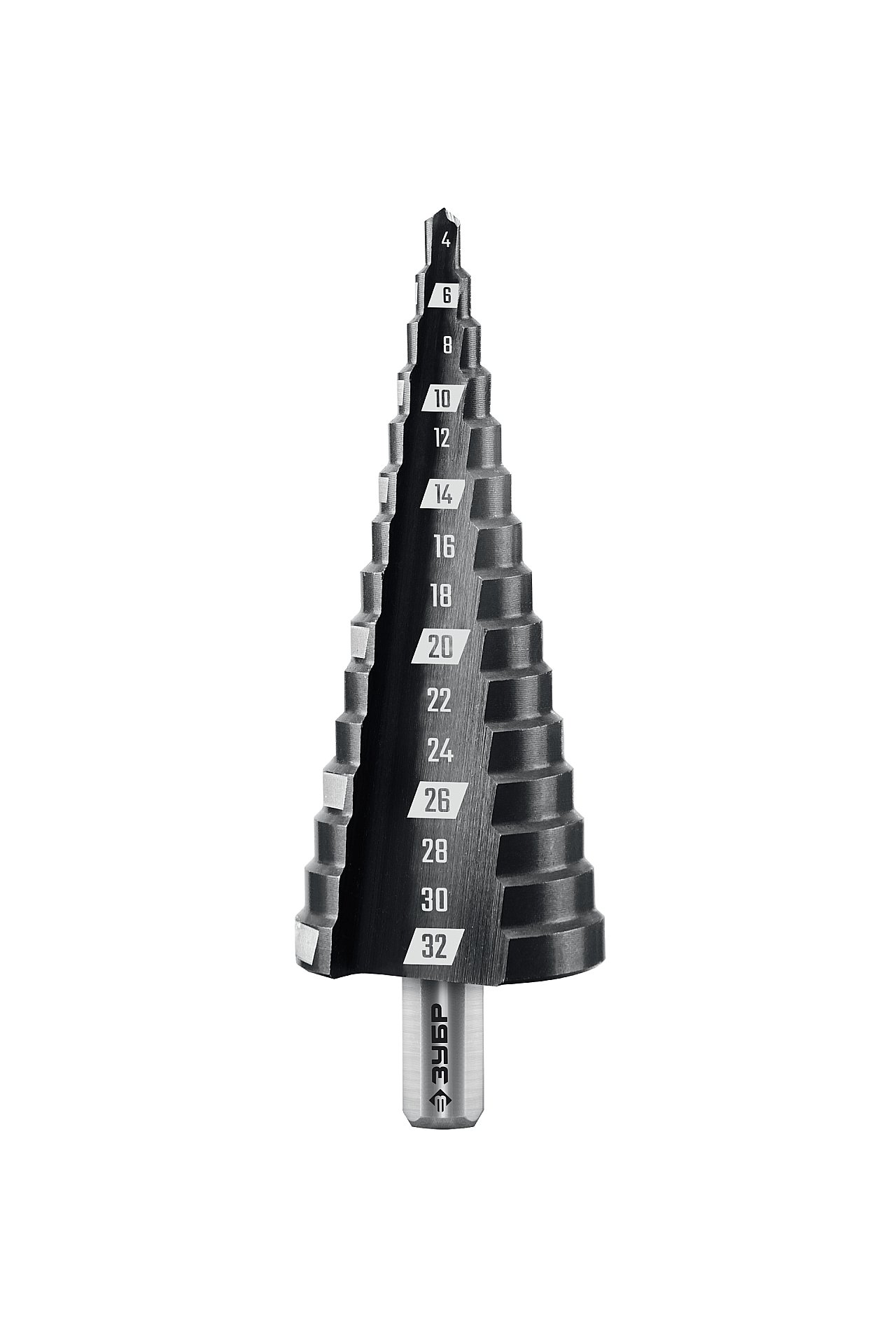 Сверло ступенчатое, 4-32 мм, 15 ступеней