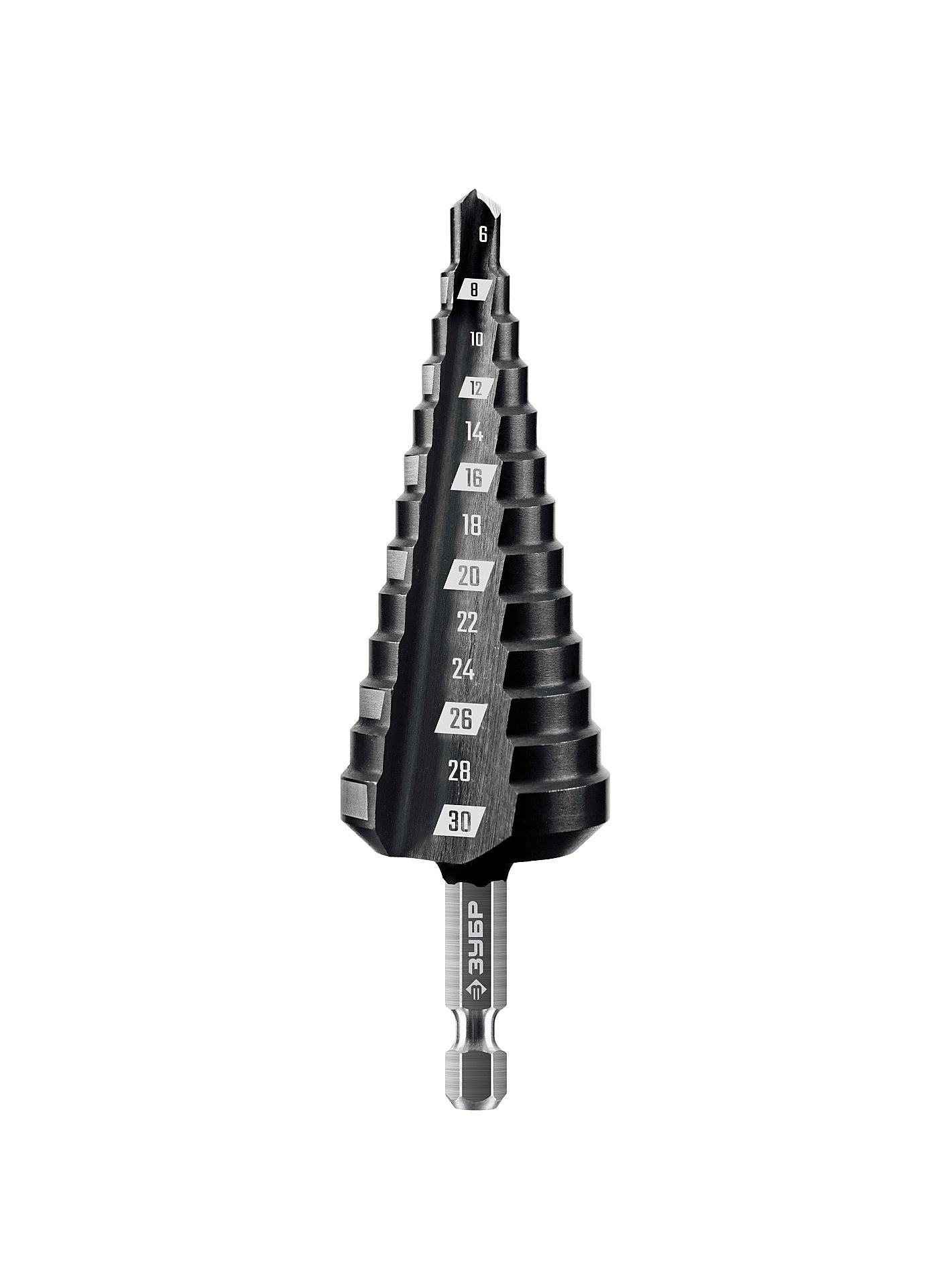 Сверло ступенчатое, 6-30 мм, 13 ступеней