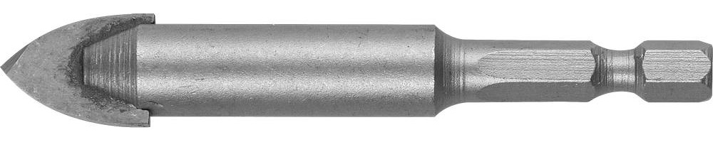 Сверло по кафелю, керамике, стеклу, с двумя режущими лезвиями, шестигранный хвостовик, 12 мм, 29840-12