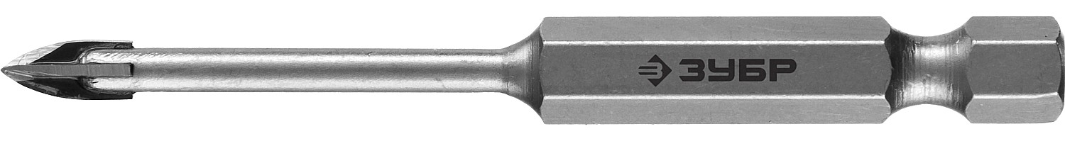 Сверло по кафелю, керамике, стеклу, с четырьмя режущими лезвиями, шестигранный хвостовик, 4 мм, ''Профессионал'' 29845-04