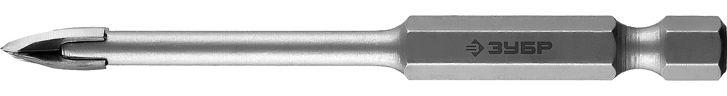 Сверло по кафелю, керамике, стеклу, с четырьмя режущими лезвиями, шестигранный хвостовик, 6 мм, ''Профессионал'' 29845-06