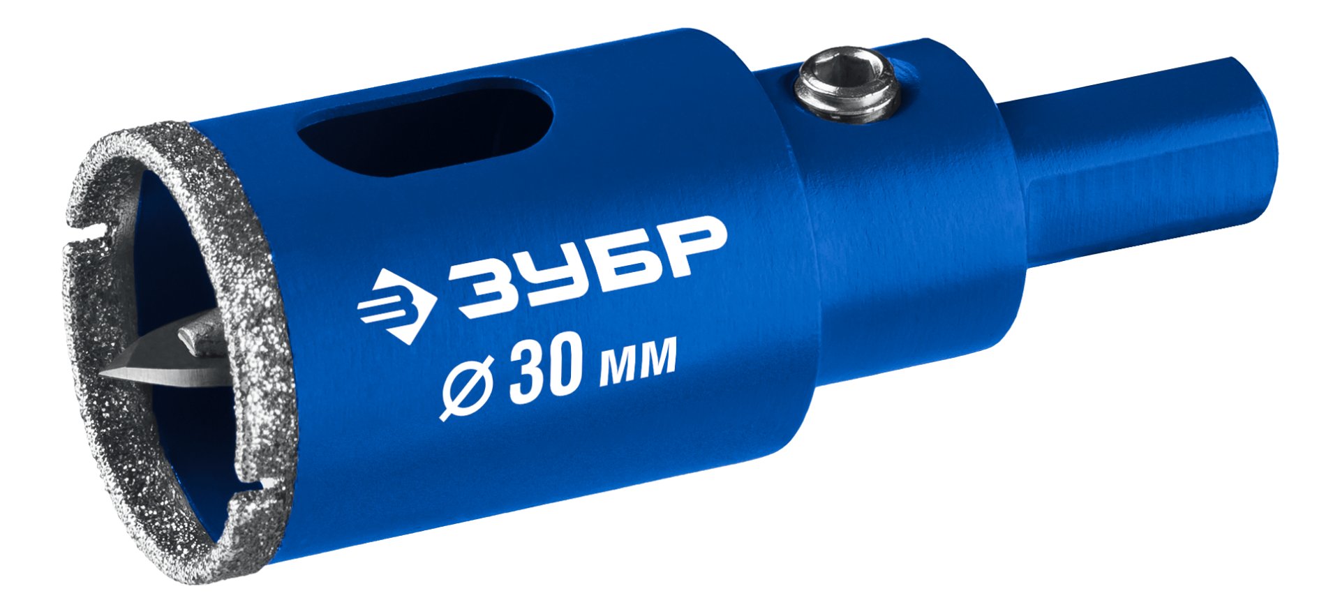 Алмазная коронка, АГК d 30 мм, центровочное сверло, трехгранный хвост, Р60, Профессионал