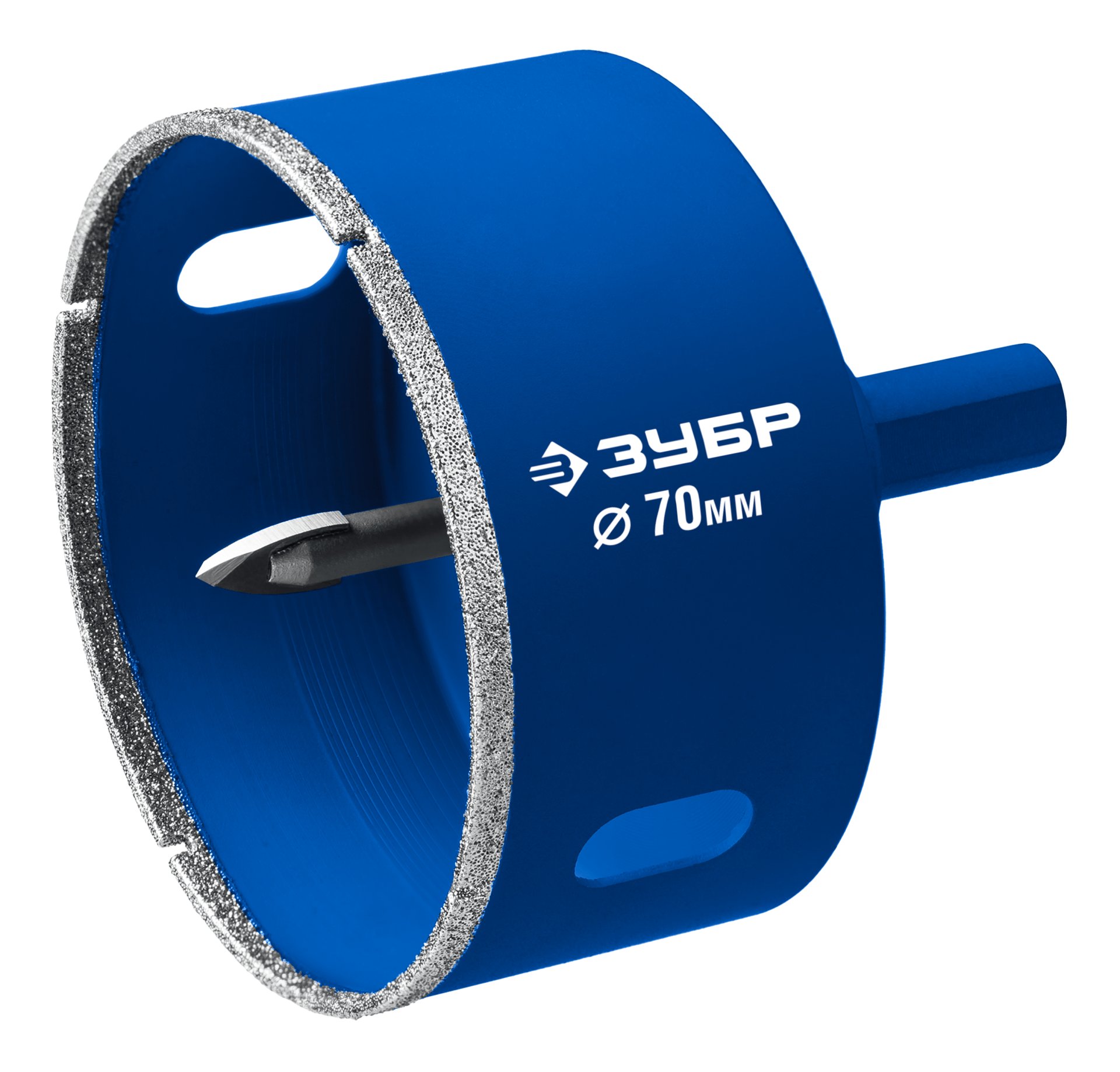 Алмазная коронка, АГК d 70 мм, центровочное сверло, трехгранный хвост, Р60, Профессионал