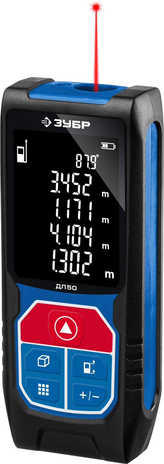 Дальномер лазерный ''ДЛ-50'', точность 2 мм, дальность 50м, класс защиты IP54, Профессионал 34925