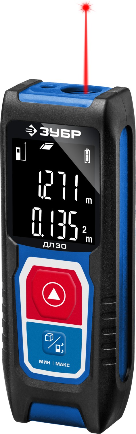 Дальномер лазерный ''ДЛ-30'', точность 3мм, дальность 30м, класс защиты IP54, Профессионал 34927