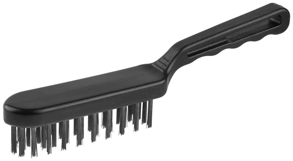 Щетка ''ЭКСПЕРТ'' проволочная стальная большая с пластмассовой ручкой, 4 ряда