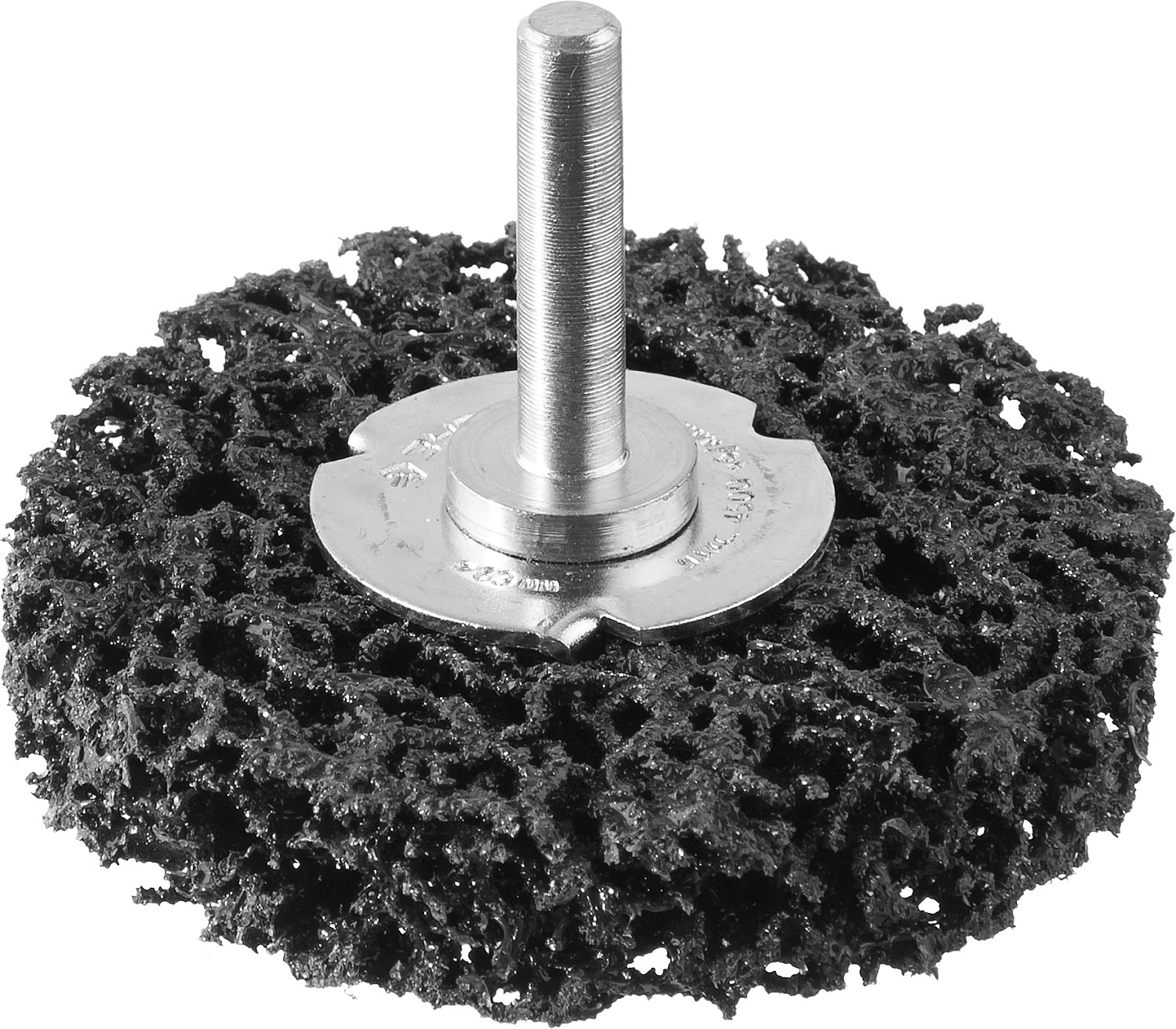 Щетка дисковая для дрели, нейлоновая проволока с абразивным покрытием, с открытой агрессивной структурой, 63мм ''Профессионал''.