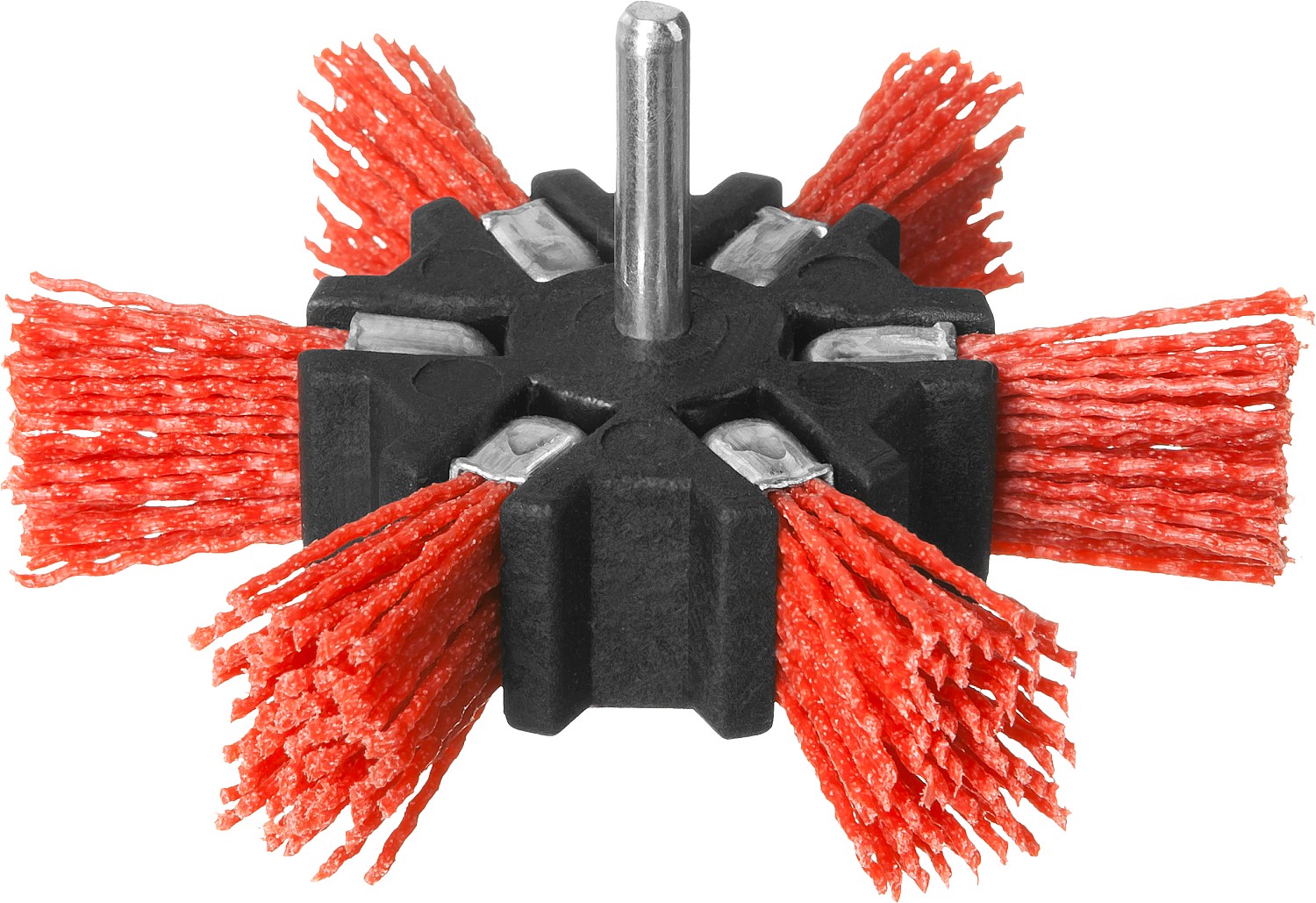 Щетка дисковая ''звезда'' для дрели, нейлоновая проволока с абразивным покрытием, 100мм ''Профессионал''.