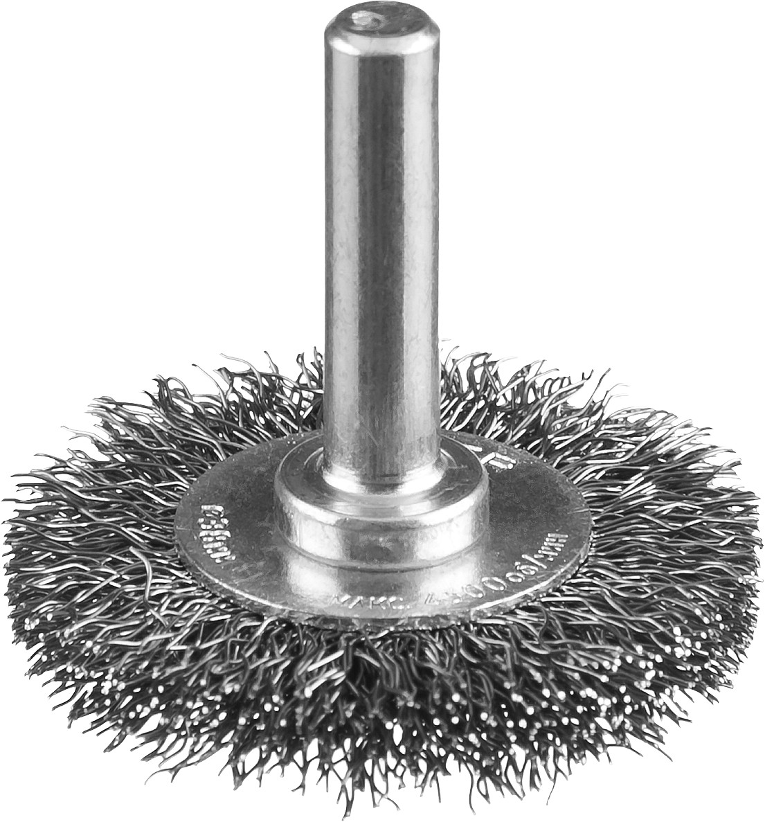Щетка дисковая для дрели, витая стальная проволока 0,3мм, 38мм ''Профессионал''.