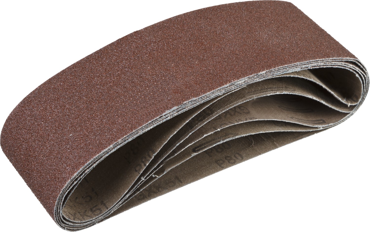 Лента шлифовальная 75х533 мм, P80, СТАНДАРТ, для ЛШМ, 5 шт.