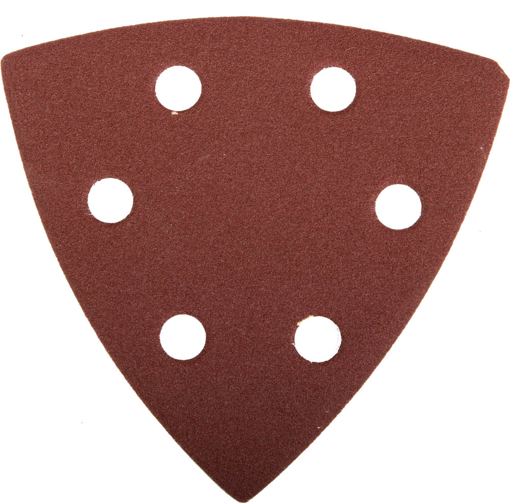Треугольник шлифовальный ''Мастер'' универсальный на велкро основе, 6 отверстий, Р180, 93х93х93мм, 5шт