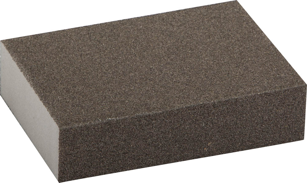 Губка шлифовальная ''Мастер'' четырехсторонняя, средняя жесткость, Р120, 100х68х26мм