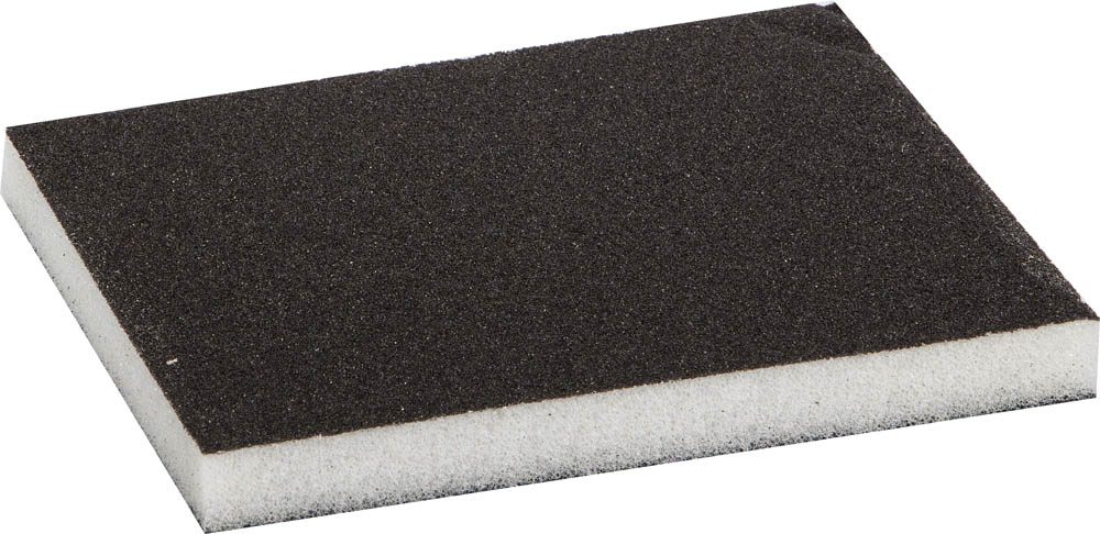 Губка шлифовальная ''Мастер'' двухсторонняя, мягкий поролон, Р80, 123х98х12мм