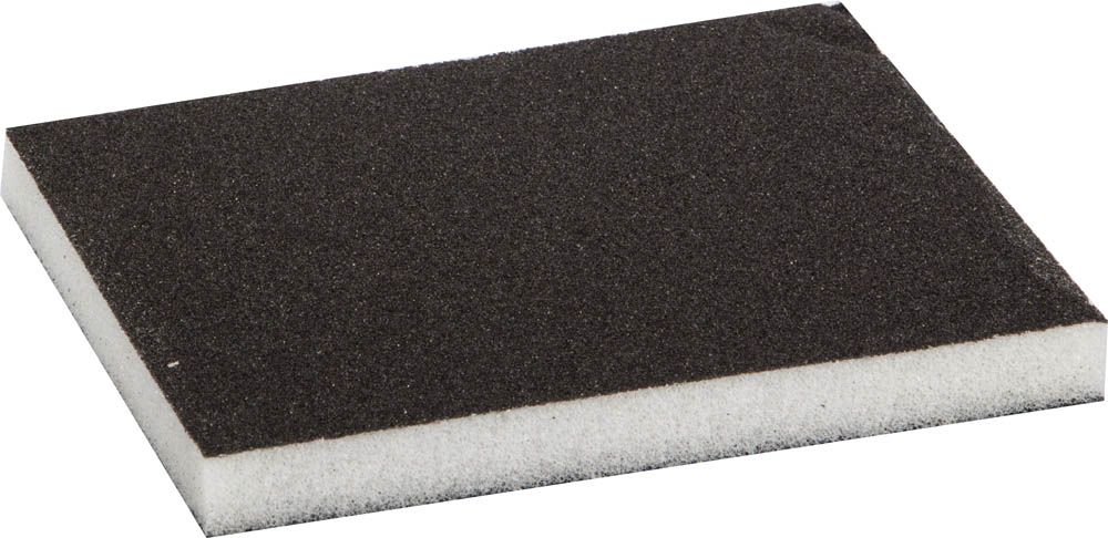 Губка шлифовальная ''Мастер'' двухсторонняя, мягкий поролон, Р120, 123х98х12мм