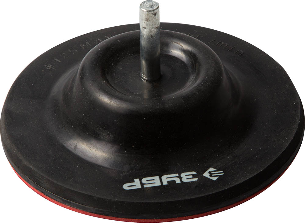 Тарелка опорная ''Мастер'' резиновая поворотная для дрели под круг на липучке, 125 мм