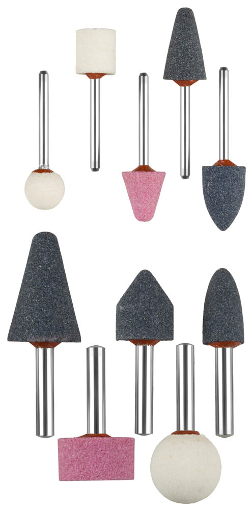 Набор ''Мастер'': Абразивные минишарошки-насадки для гравера и дрели, хвостовик d 3,2мм, d 6мм