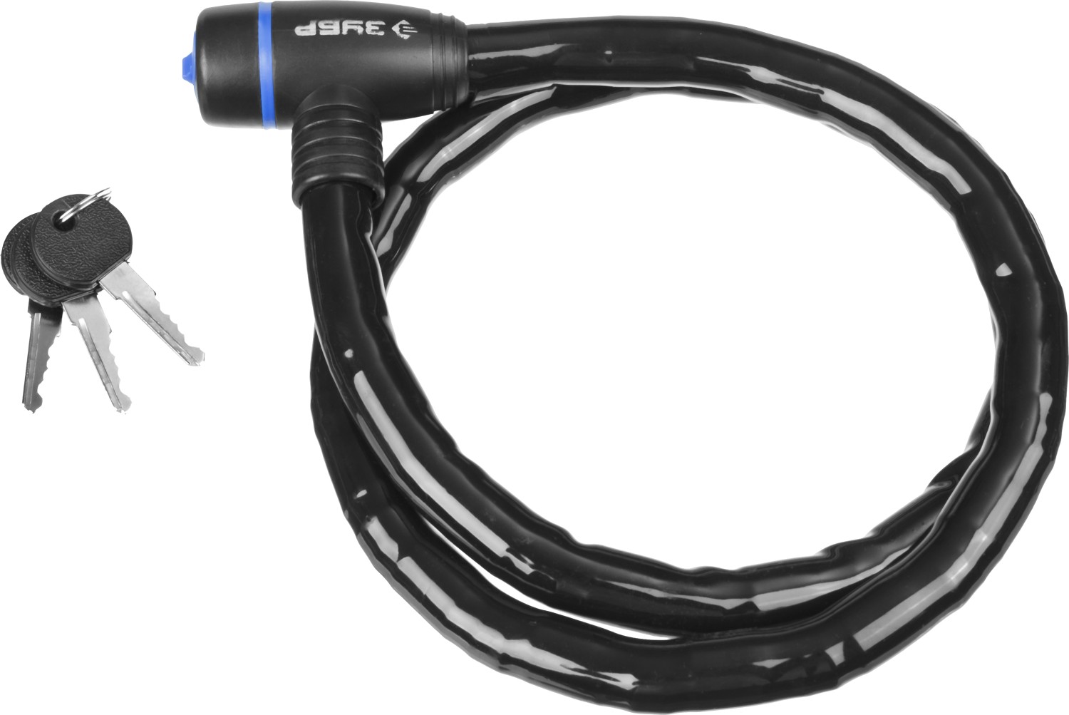 Замок ''Профессионал'', тросовый, усиленный, 3 ключа в комплекте, длина троса 1000мм, d 18мм