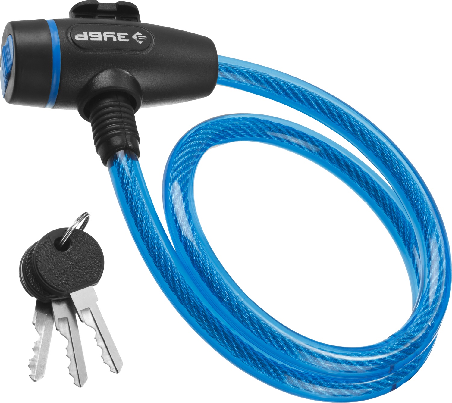 Замок ''Профессионал'', тросовый, 3 ключа в комплекте, длина троса 650мм, d 10мм