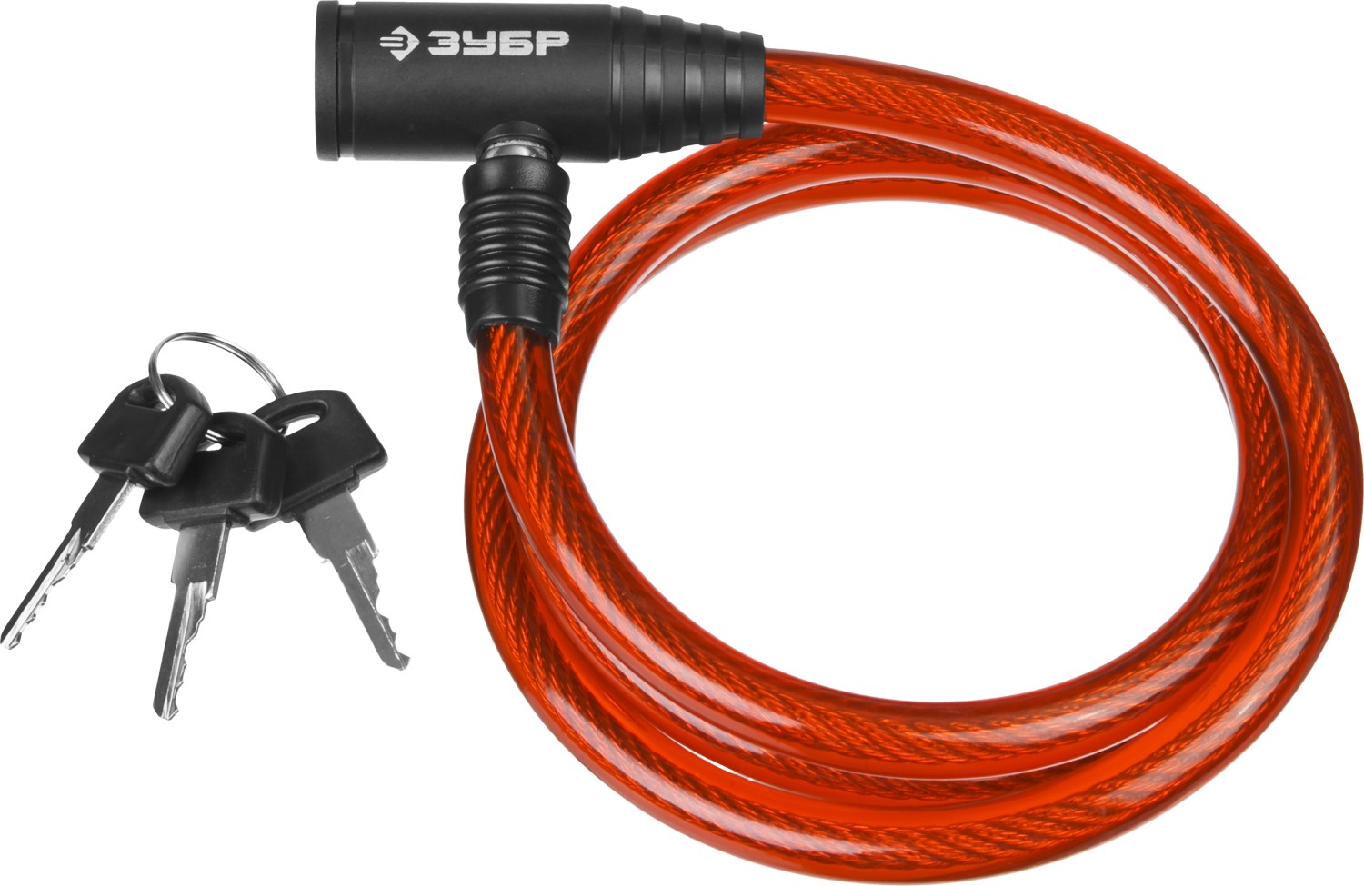 Замок ''Мастер'', тросовый, 3 ключа в комплекте, длина троса 950мм, d 10мм