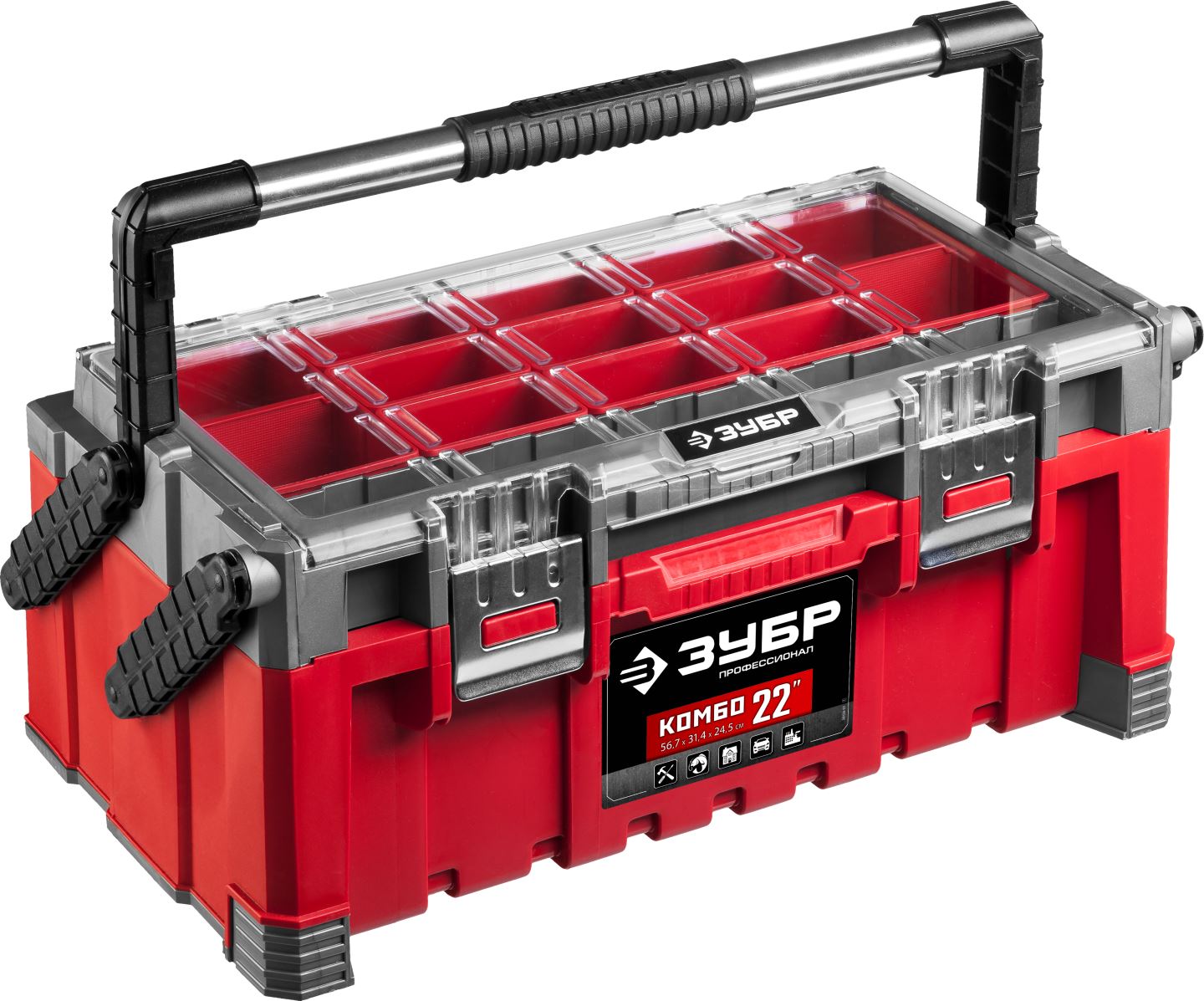 Ящик-органайзер для инструмента ''КОМБО-22'' пластиковый, Профессионал