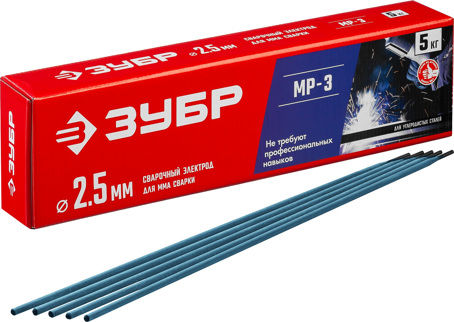 Электроды МР-3 рутиловый, d 2.5x350 мм, 5 кг в коробке.