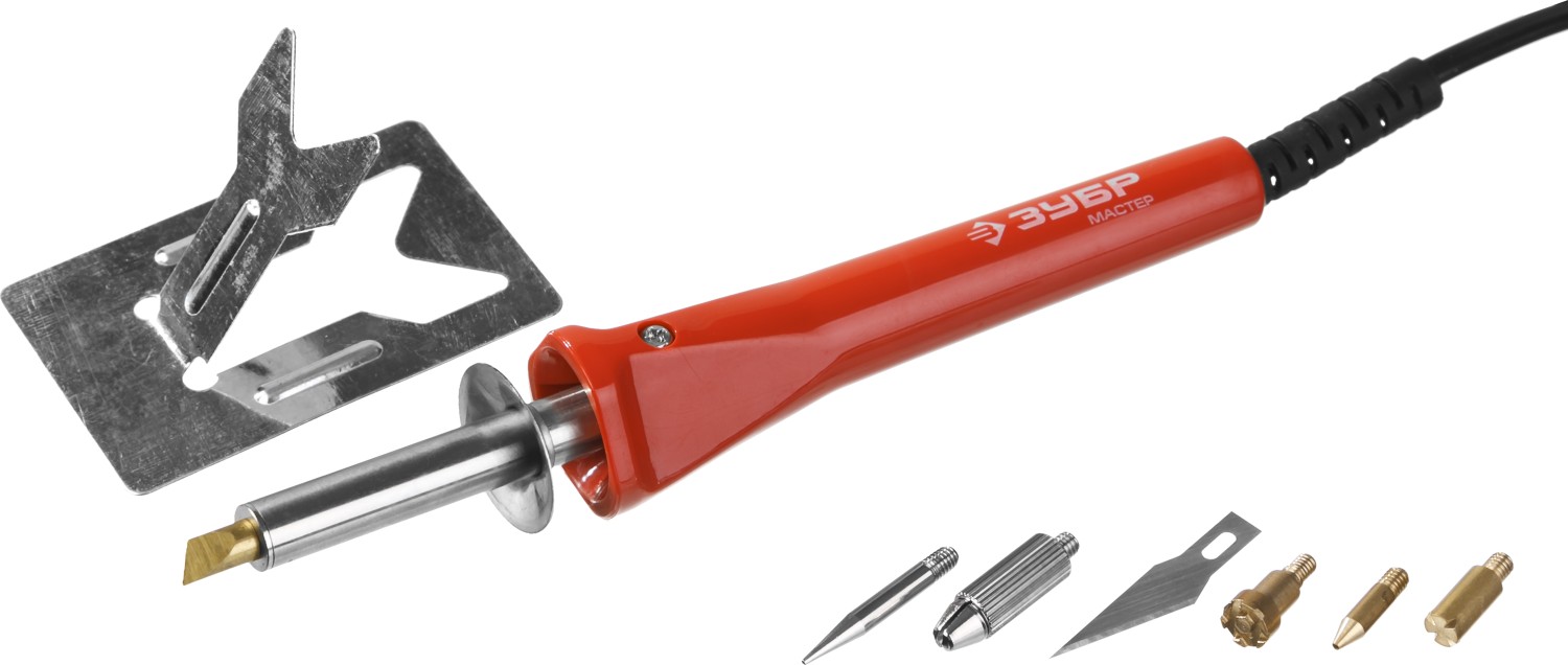 Прибор ''Мастер'' для выжигания, пайки, резки с набором насадок, 5шт+нож