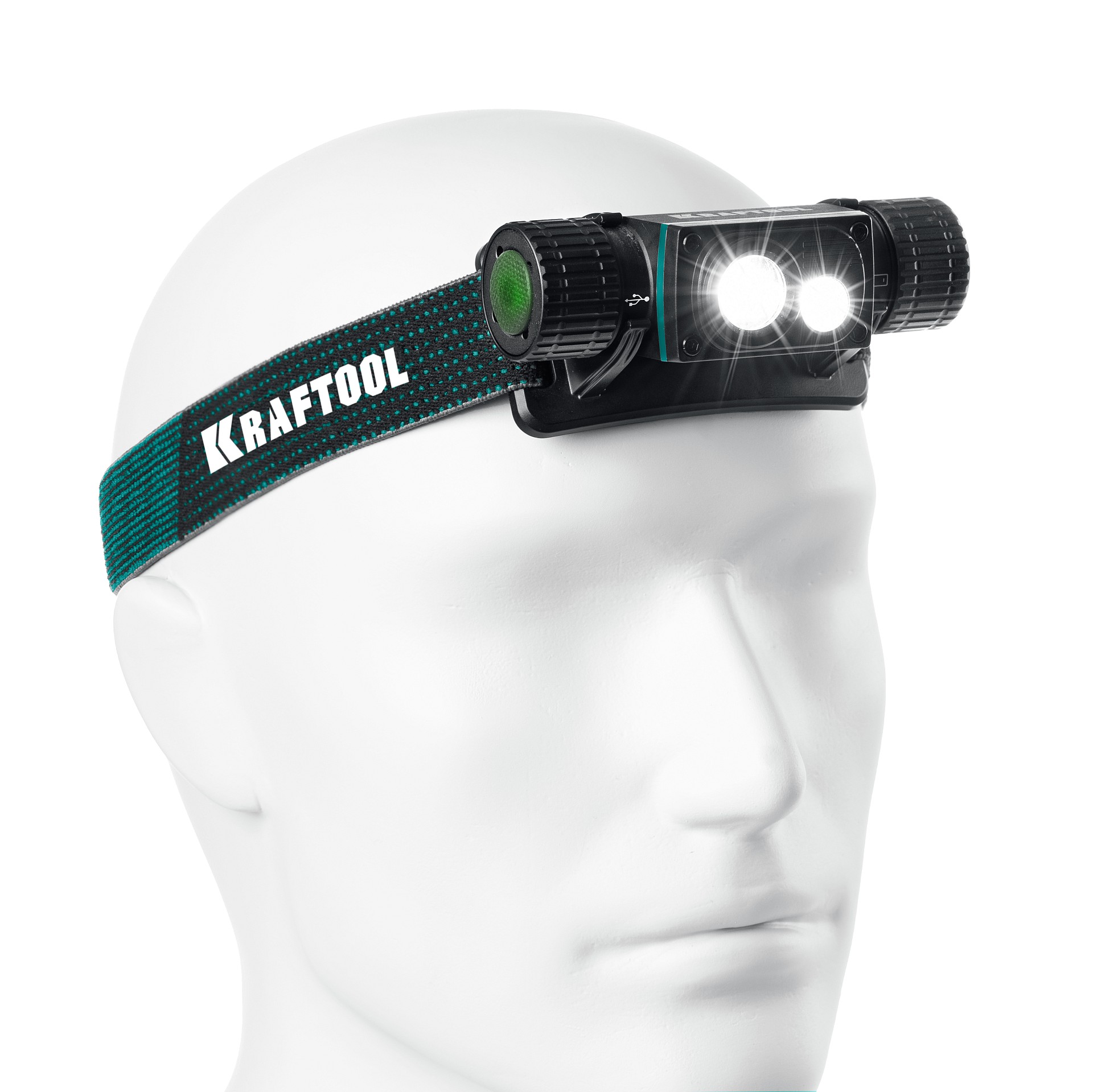 Фонарь налобный, ручной аккумуляторный, KH-7, 1000 лм, 4 режима, 3в1, 2200мАч