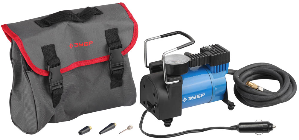 Компрессор ''ЭКСПЕРТ'' автомобильный давление 10 атм, длина провода 3 м, длина шланга 2 м, 3 насадки
