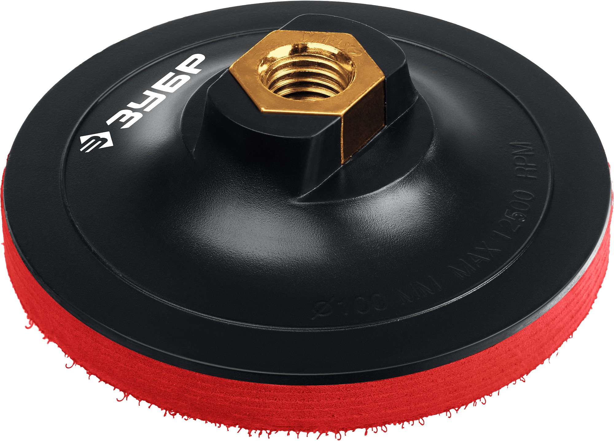 Тарелка опорная пластиковая d 100 мм, М14 для УШМ под АГШК, мягкая полиуретановая прокладка, Профессионал