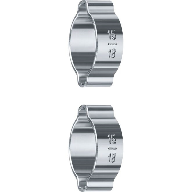 Хомут обжимной 15 - 18 мм, 2 шт, Профессионал