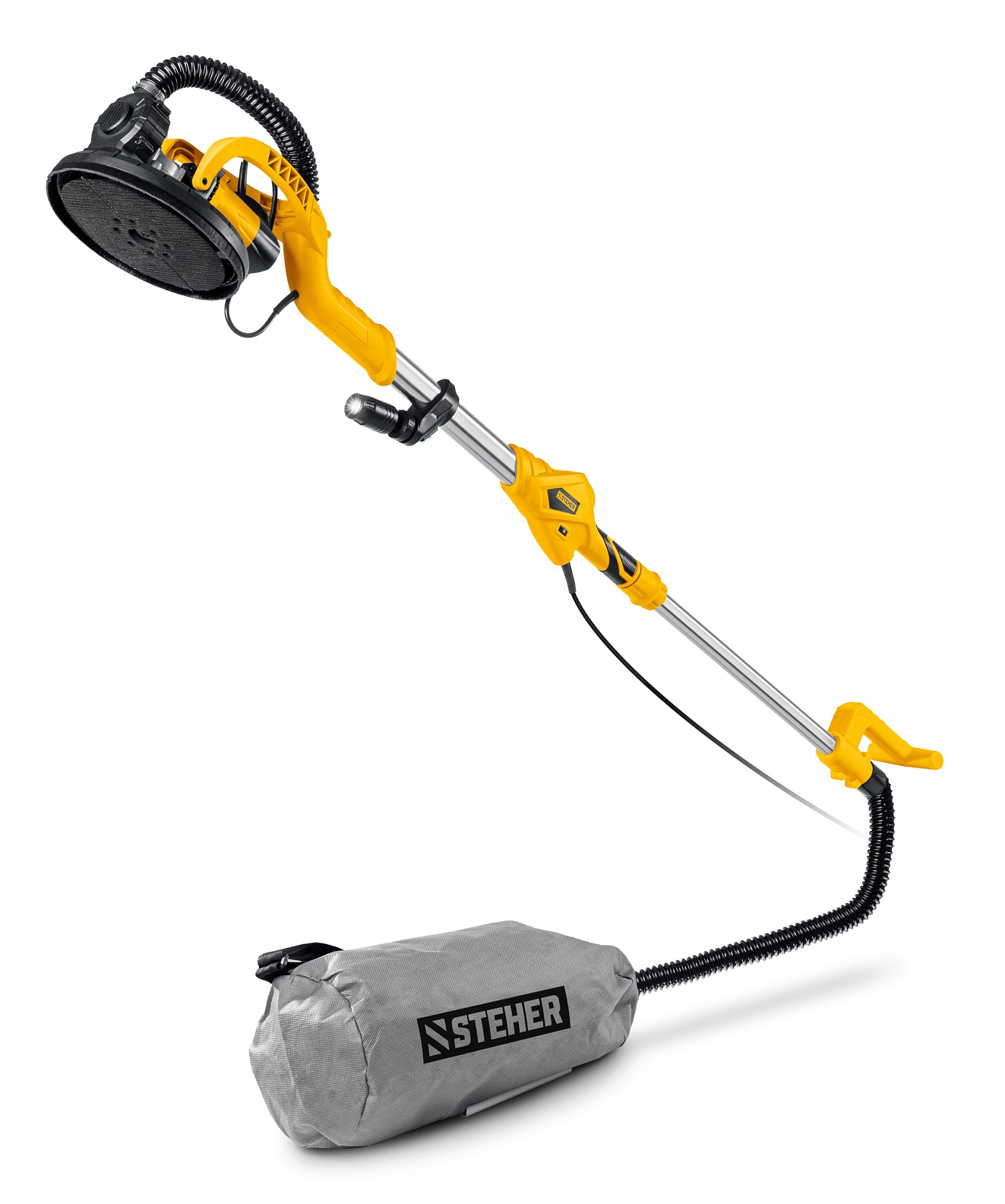 Машина шлифовальная для стен, жираф, d225 мм, 800 Вт, удлиненная рукоятка, подсветка