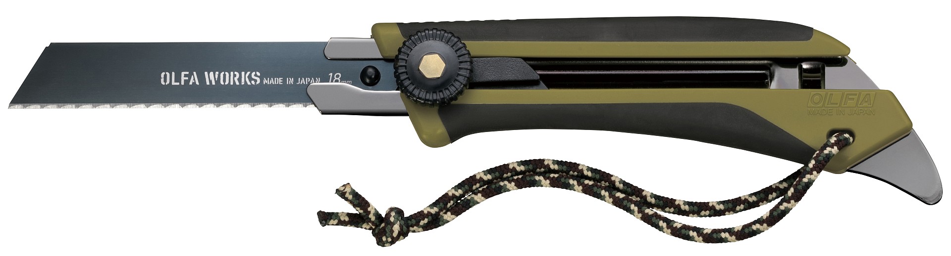 Нож универсальный со сменным серрейторным лезвием для сложных материалов WORKS FK1 FIELD KNIFE