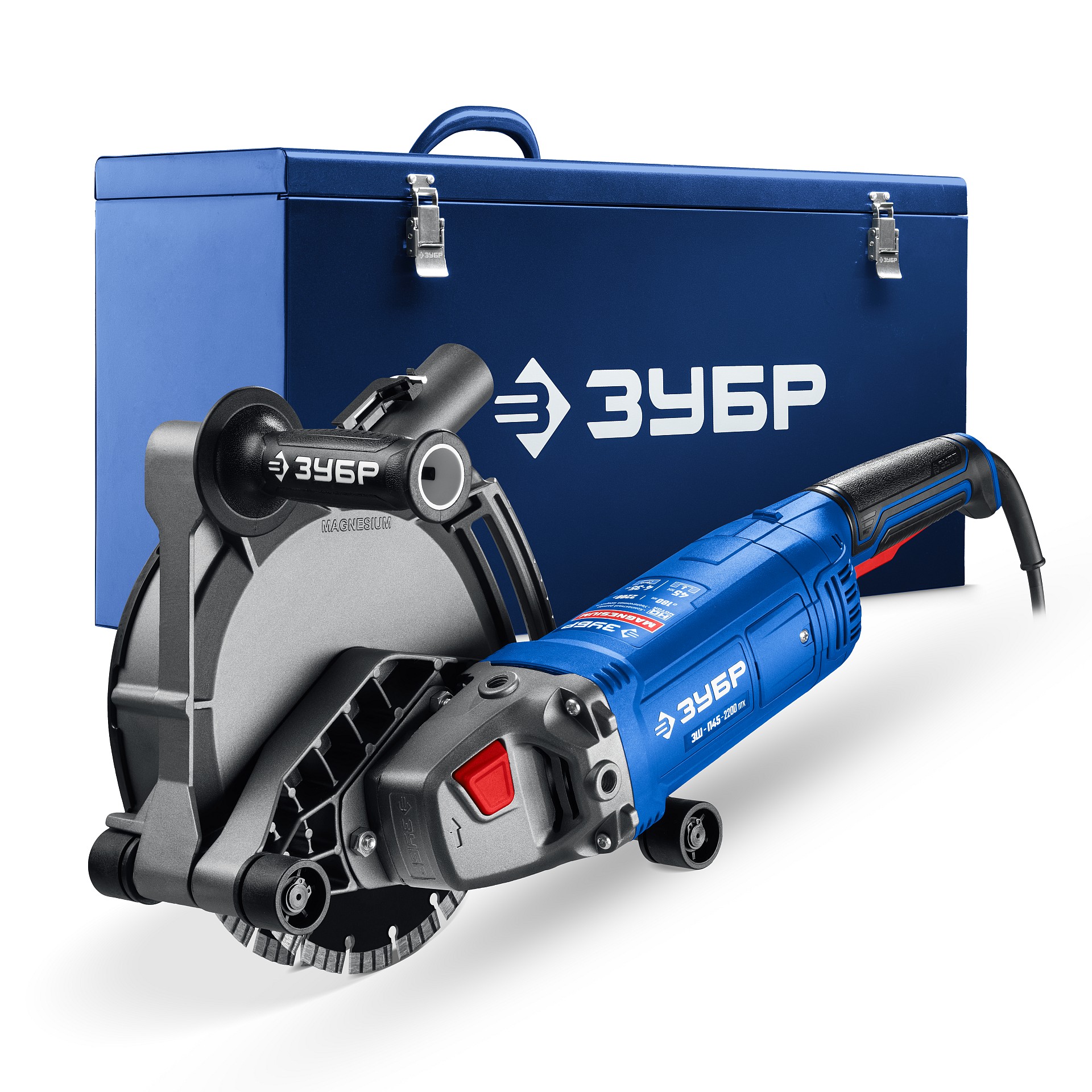 Штроборез, бороздодел, метал. ящик, Профессионал, d 180 мм, 2200 Вт, 45 мм