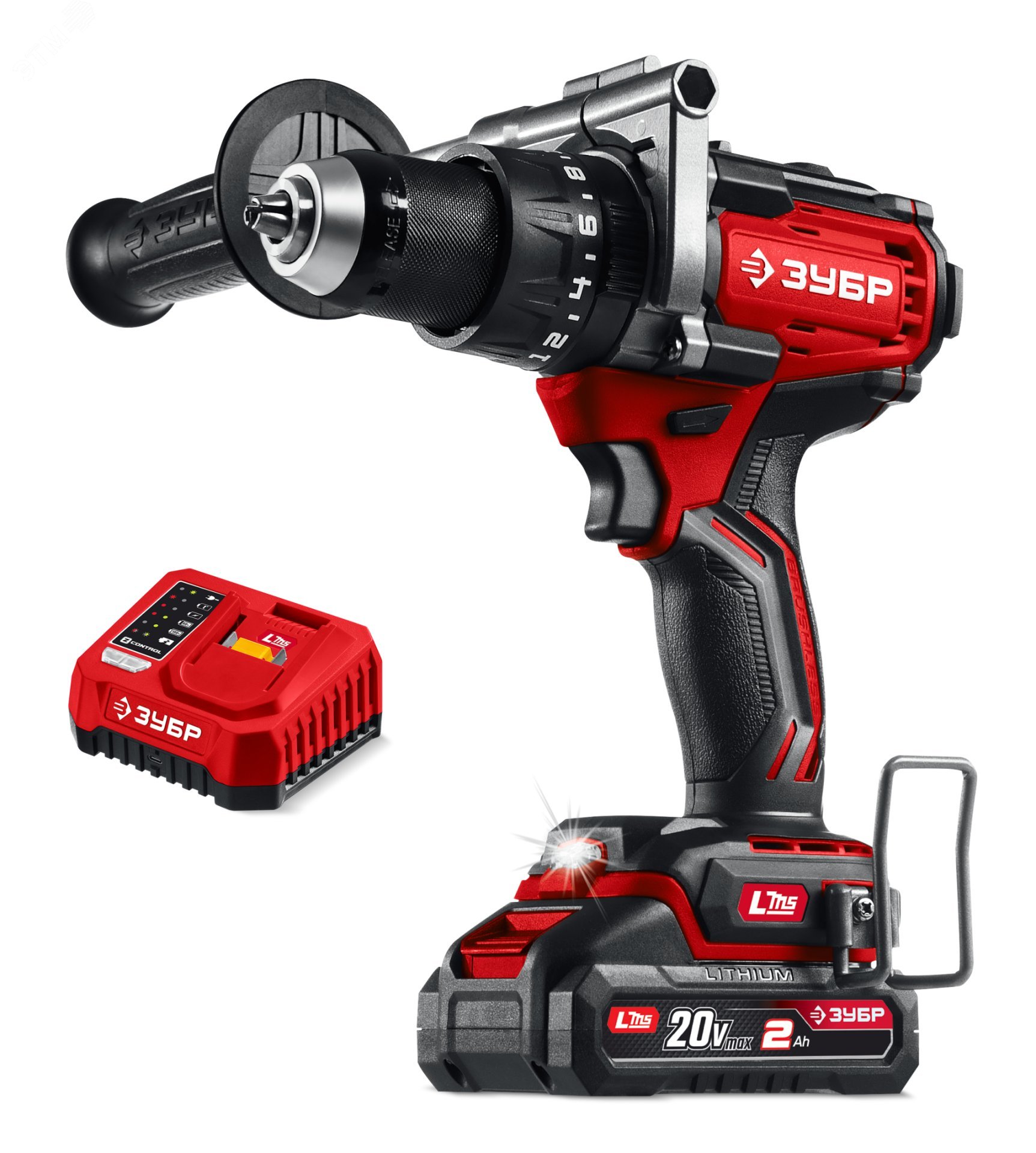 Изображение товара Дрель-шуруповерт бесщеточная ударная 20 В 165 Нм LMS ЗУБР