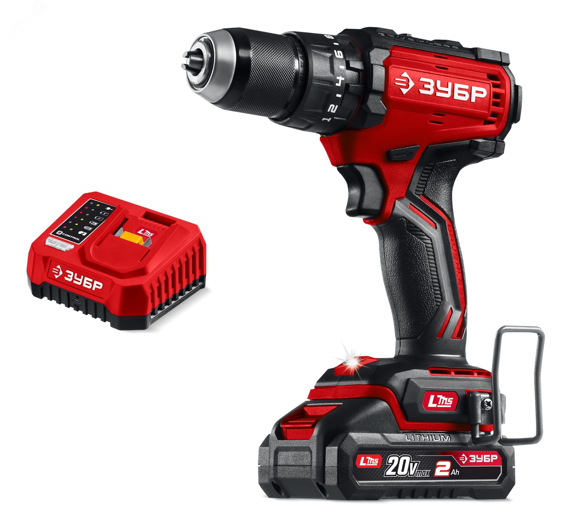 Изображение товара Дрель-шуруповерт бесщеточная ударная 20 В 65 Н·м ЗУБР