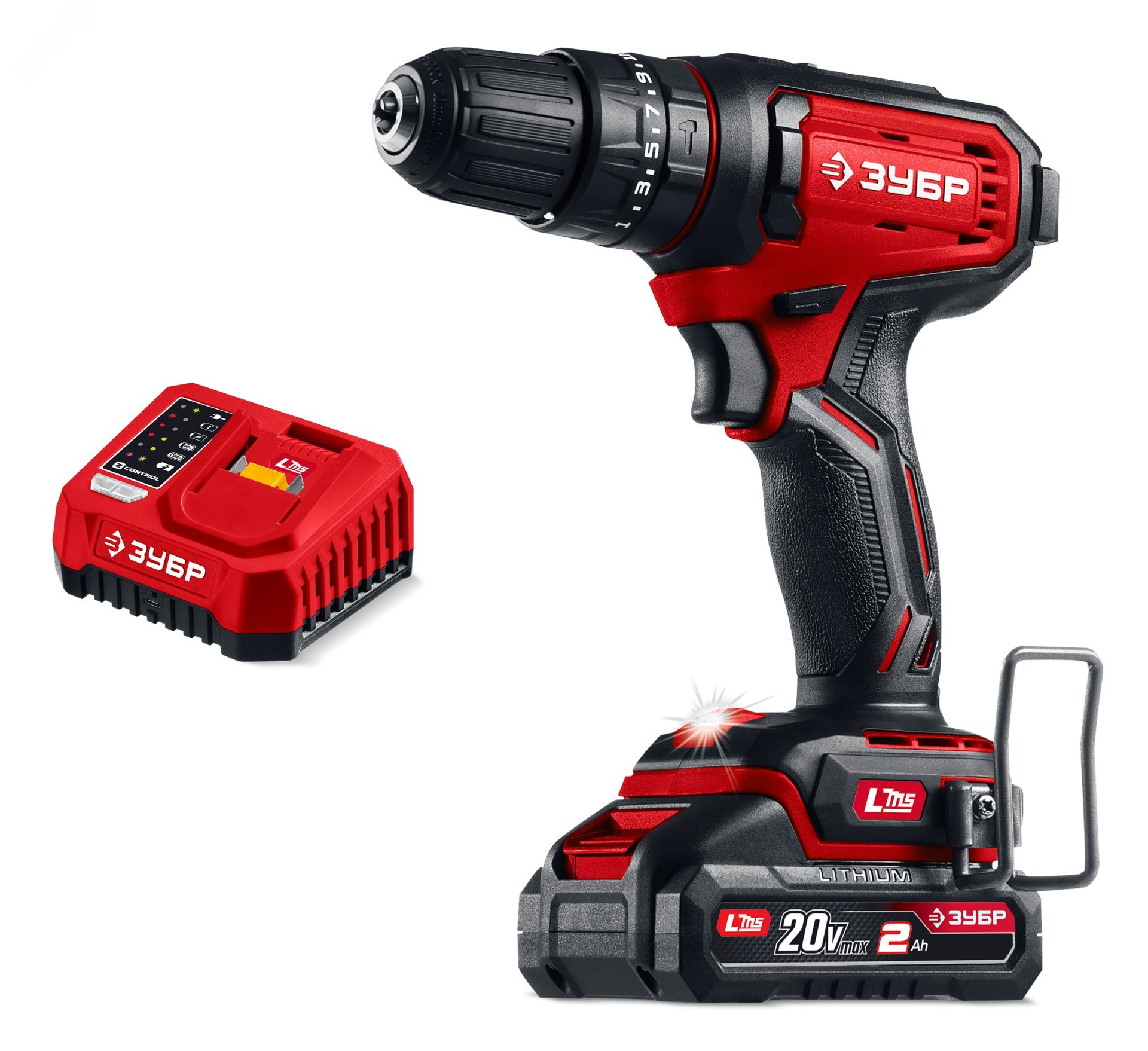 Изображение товара Дрель-шуруповерт ударная 20 В ЗУБР ДШУ-40-21 с 1 аккумулятором