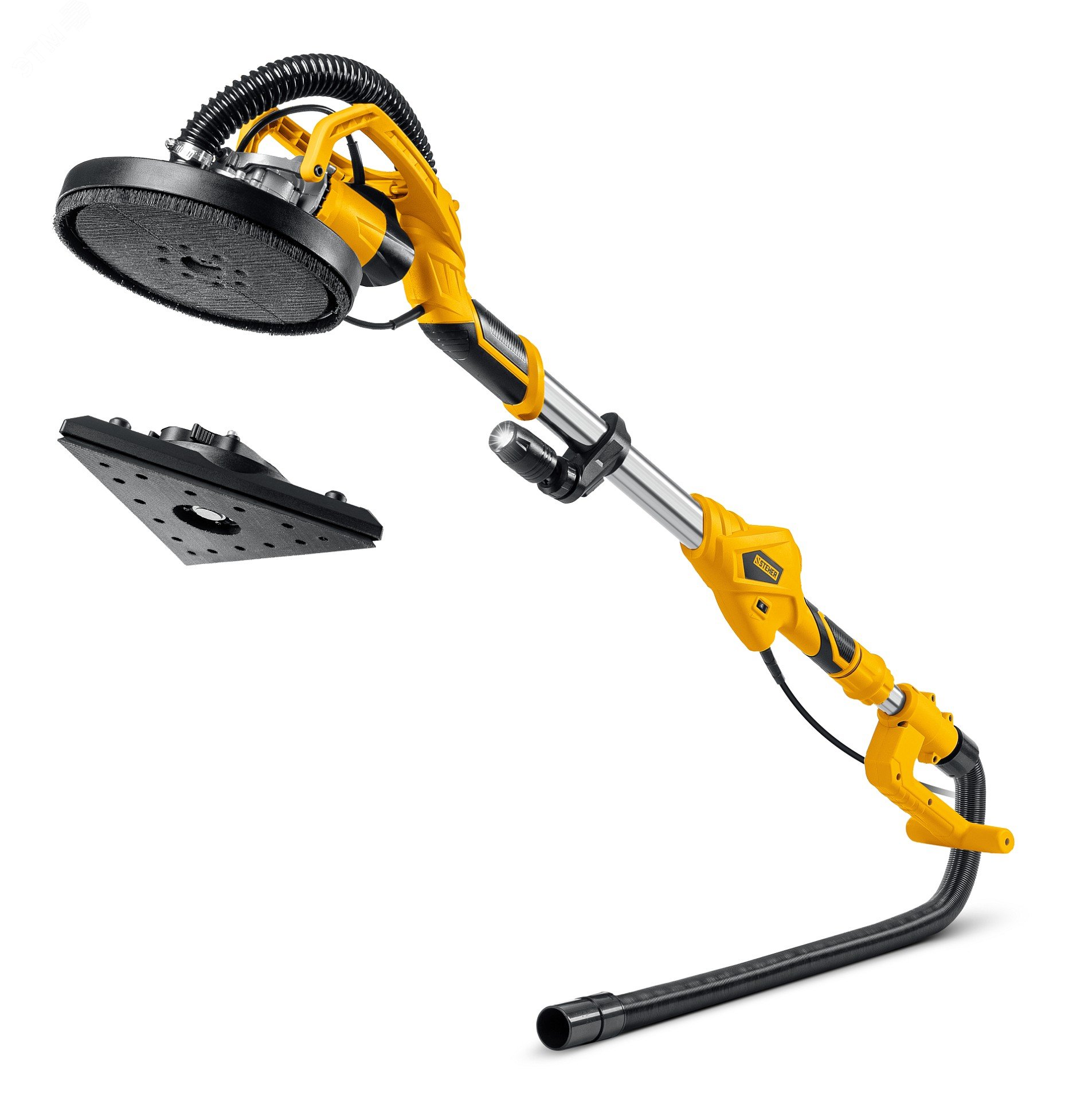 Изображение товара Машина шлифовальная для стен жираф d225 мм 800 Вт с подсветкой сменные основания