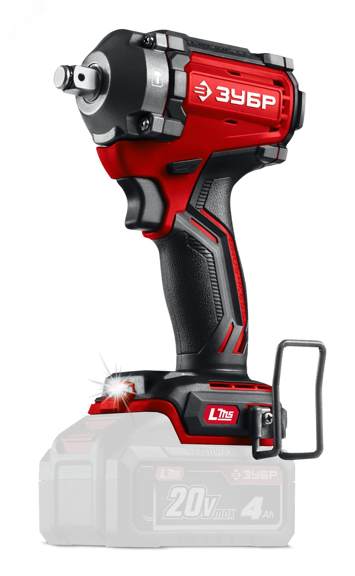 Изображение товара Бесщеточный ударный гайковерт ЗУБР LMS 20 В 500 Нм без АКБ
